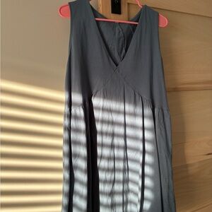 Blue Babydoll Sleeveless Dress